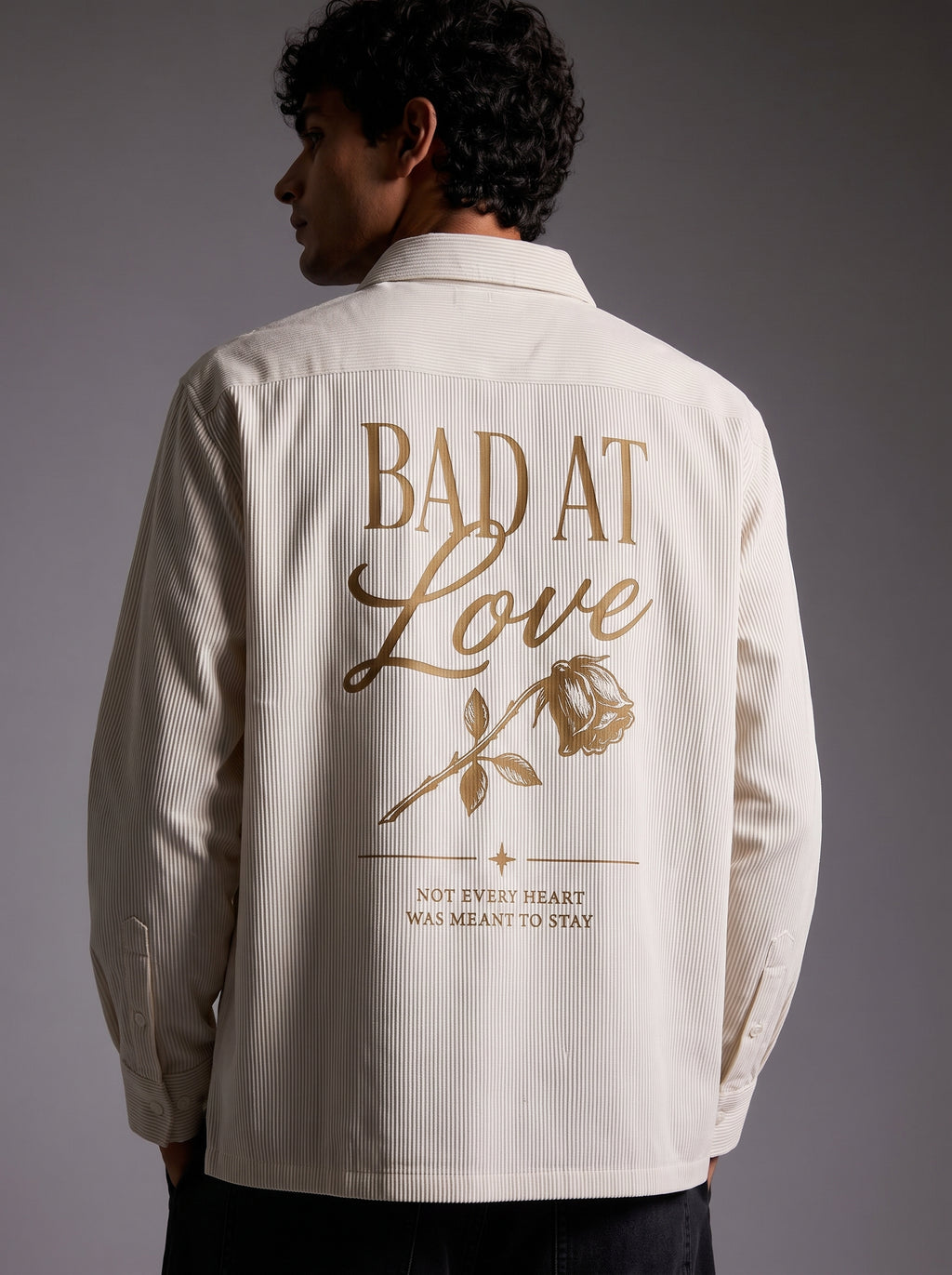 Bad at Love Striped Boxy Shirt