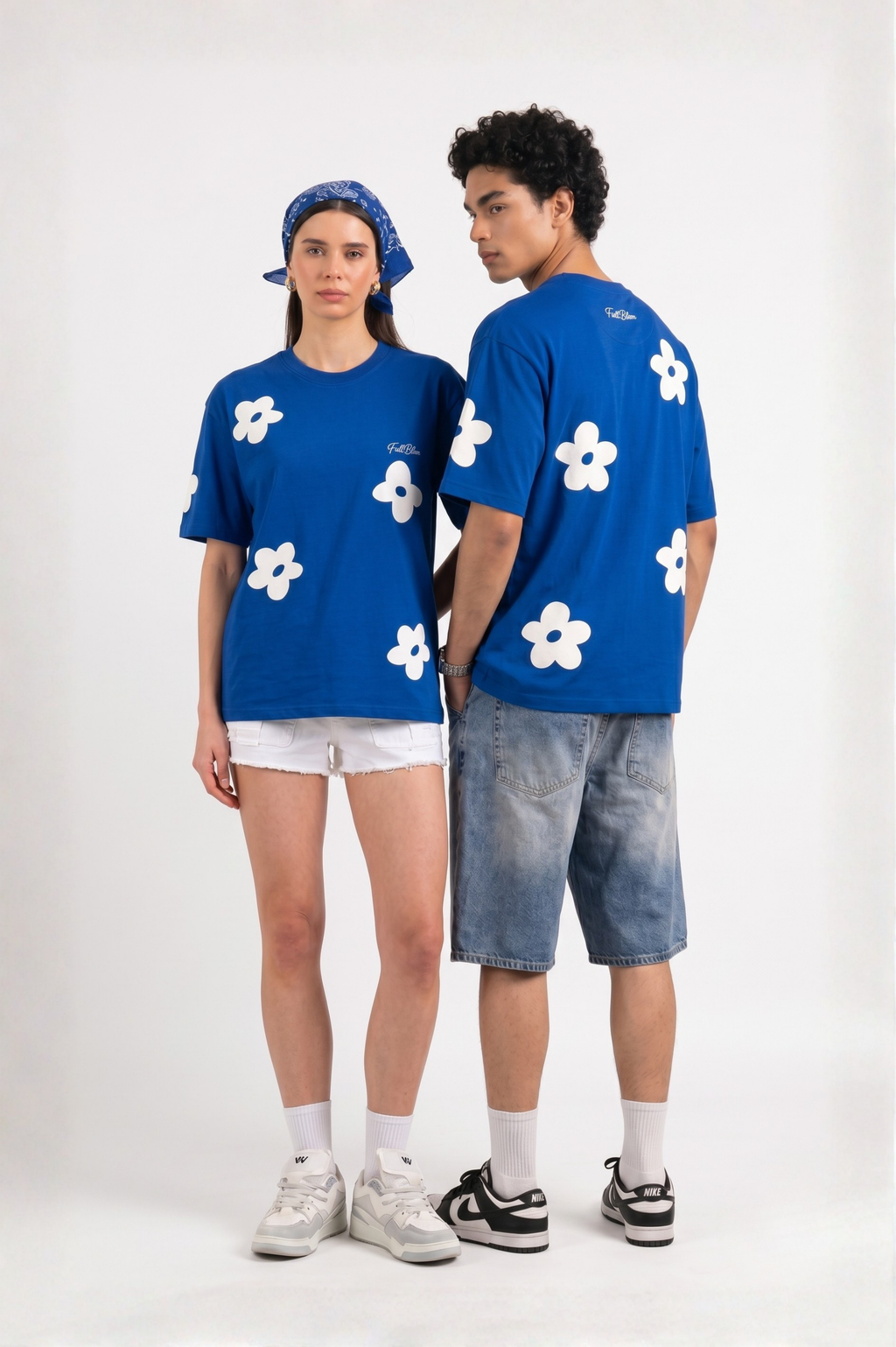 Full Bleu Daisy Oversized Tshirt