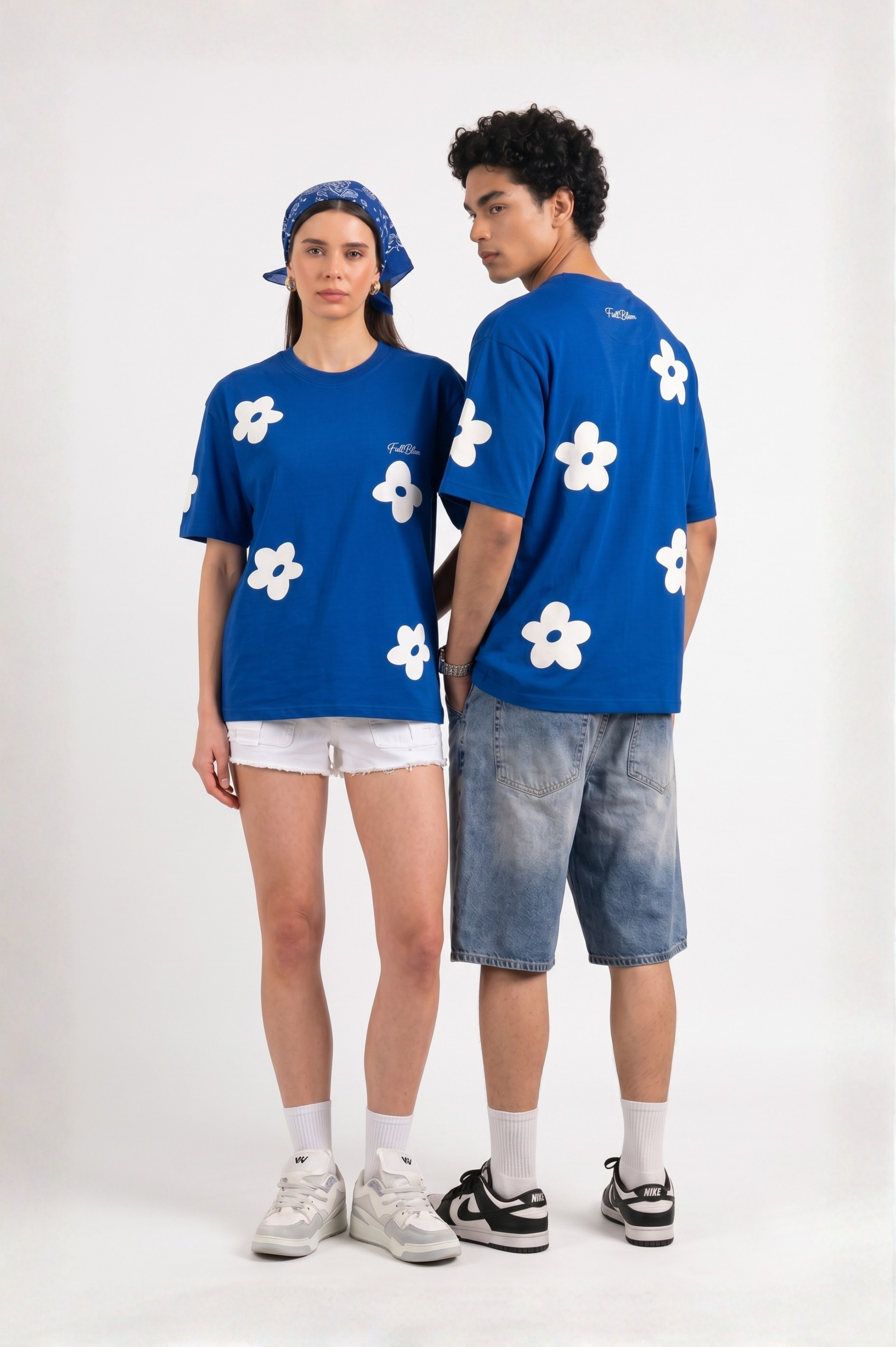 Full Bleu Daisy Oversized Tshirt
