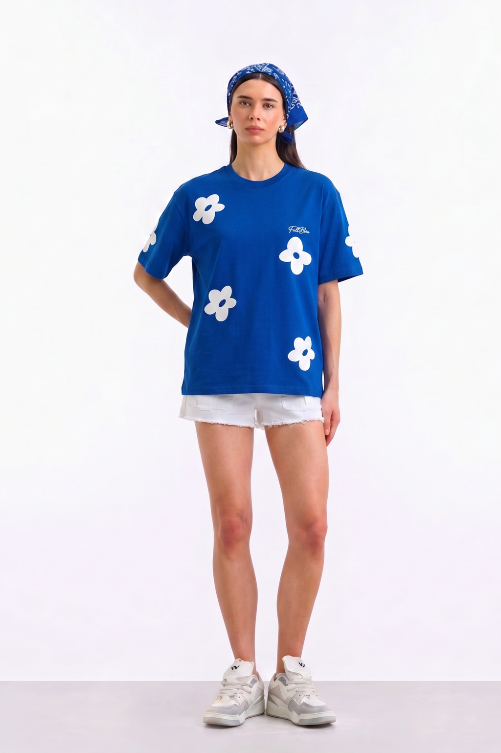 Full Bleu Daisy Oversized Tshirt