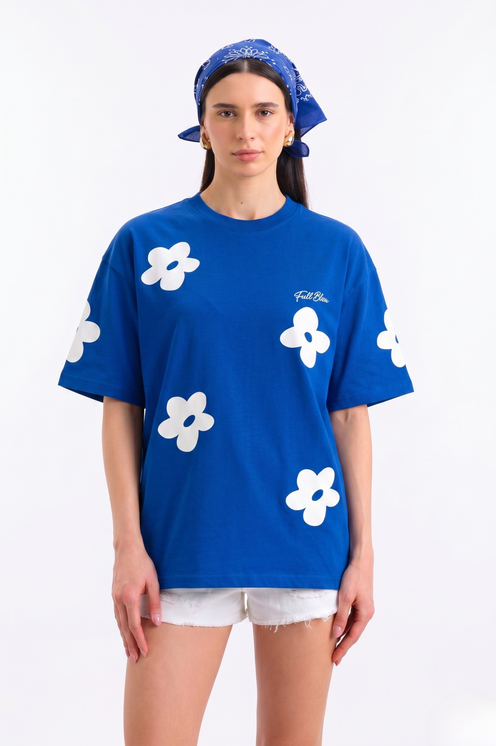 Full Bleu Daisy Oversized Tshirt