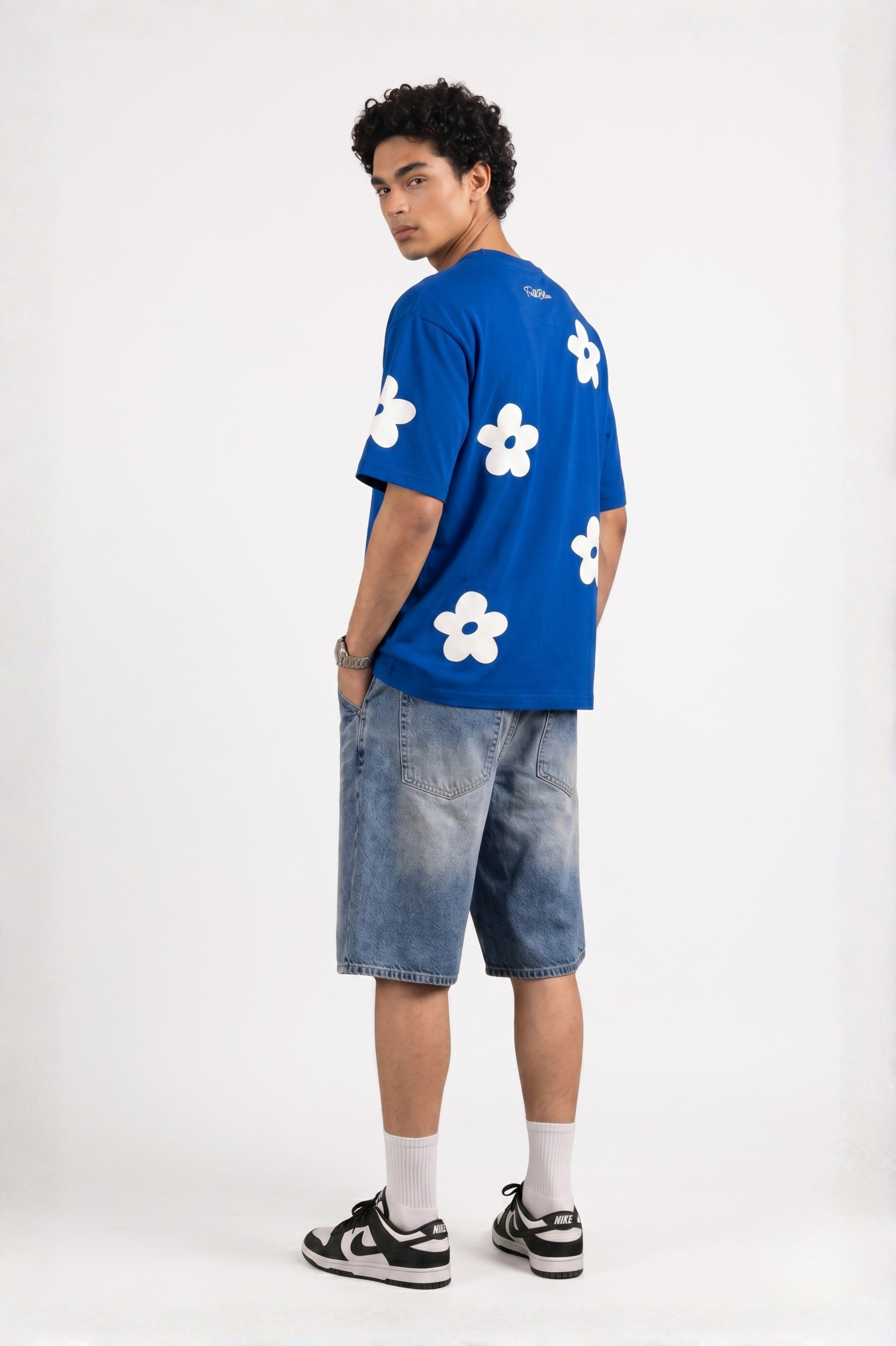 Full Bleu Daisy Oversized Tshirt