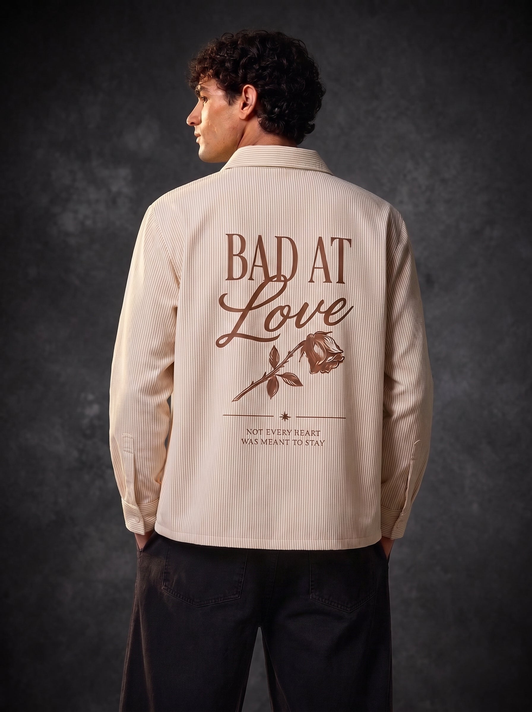 Bad at Love Striped Boxy Shirt